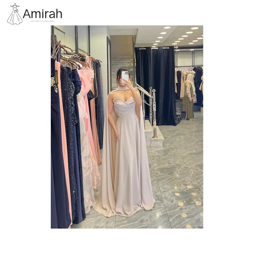 Amirah vestido de noite feminino fora do ombro feito sob encomenda a linha chiffon vestido de baile feminino 2025 fita vestido de baile vestidos de festa