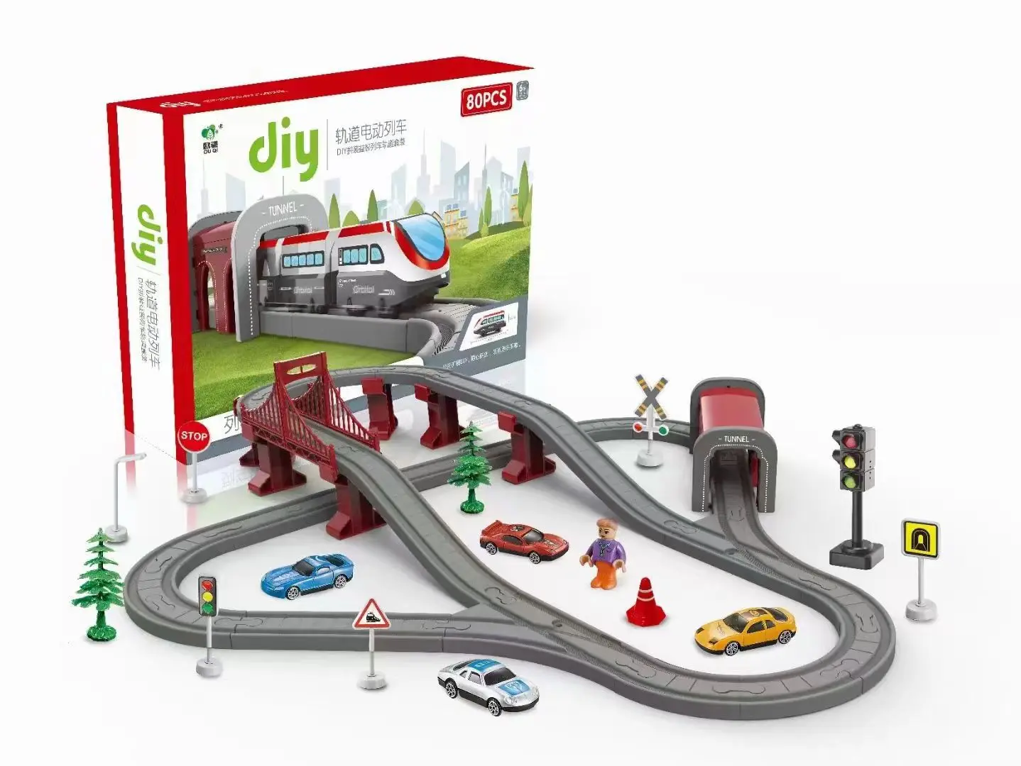 Neue kinder Schiene Zug Elektrische Track Spielzeug Auto Engineering Minin Auto Set Track Auto Zug Spielzeug Für Kinder Geschenk