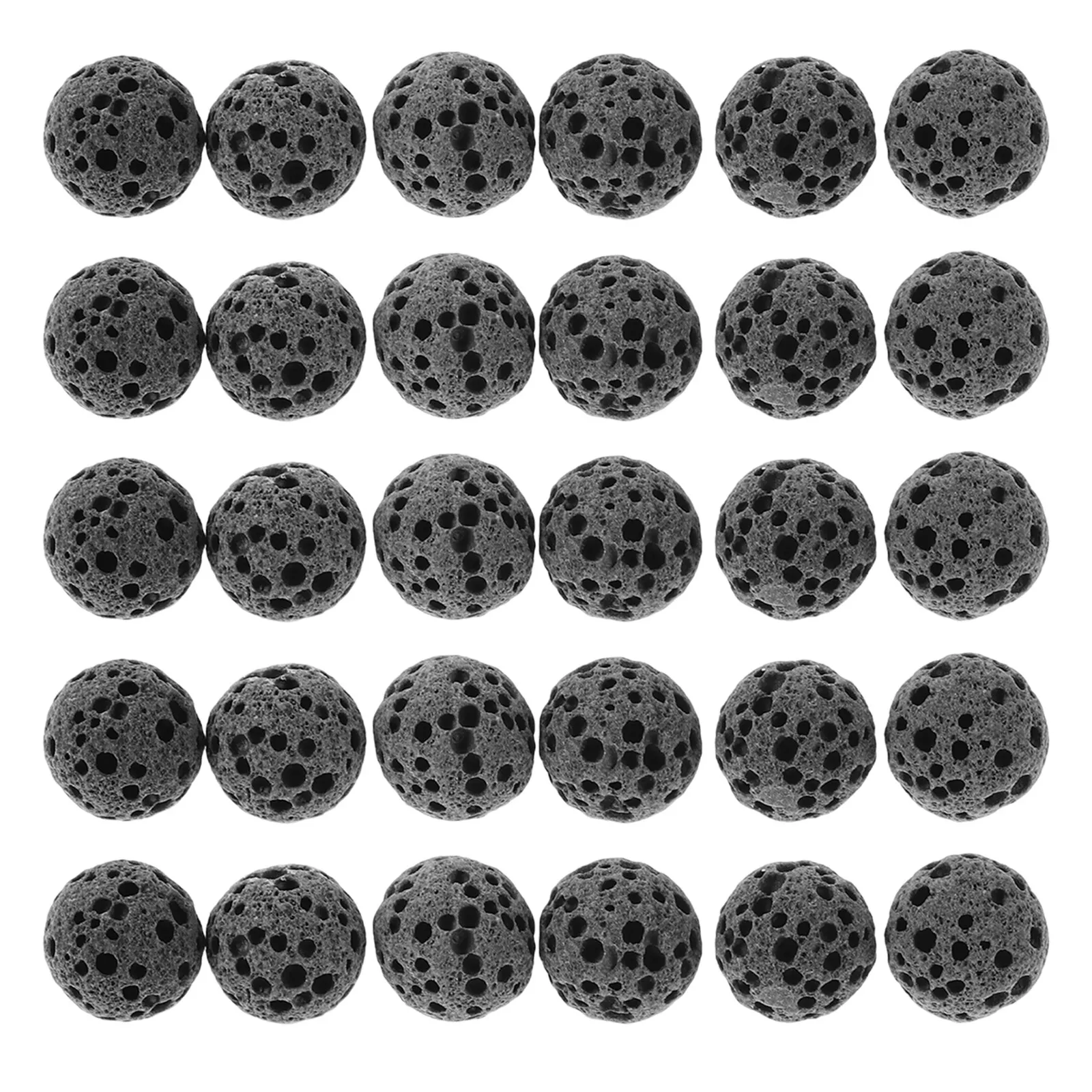Lot de 1 perles de pierre volcanique naturelle, pierres de lave noires rondes, remplisseurs décoratifs pour vase, diffuseur d'arômes, diffuseur de pierres, huile essentielle