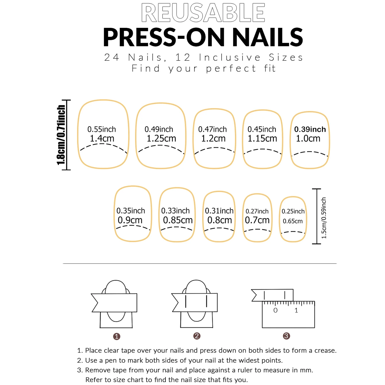 24 SZT. Kwadratowe Paznokcie Dociskane, Białe Akrylowe Paznokcie z Błyszczącym Wykończeniem, Pełne Pokrycie, Akrylowe Paznokcie Odpowiednie dla Kobiet i Dziewcząt
