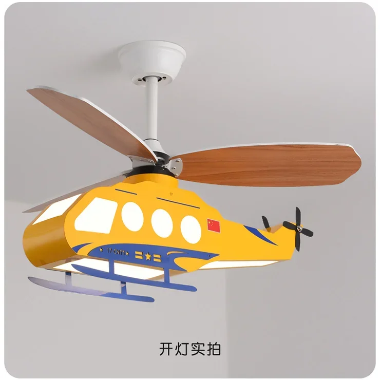 Creative Children's Room Helicopter Light Boy Bedroom Ceiling Lights Minimalist Nursery Youth Room Ceiling Lamps Airplane Lamp