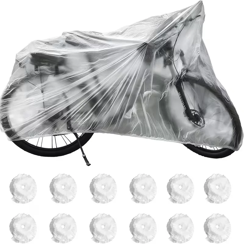 AliExpress NONE 1/3/5/10/20pcs Bicycle Rain Dust Cover Disposable Bike Motorcycle Cover Outdoor MTB Bicycle Protective Cover Bicycle Gear