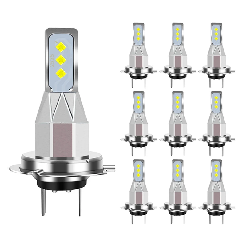 

10Pcs H7 LED Headlight 20000LM Mini CSP LED Bulbs Cunbus 6SMD Bulbs Car Head Light Fog Lamp Turn Signals