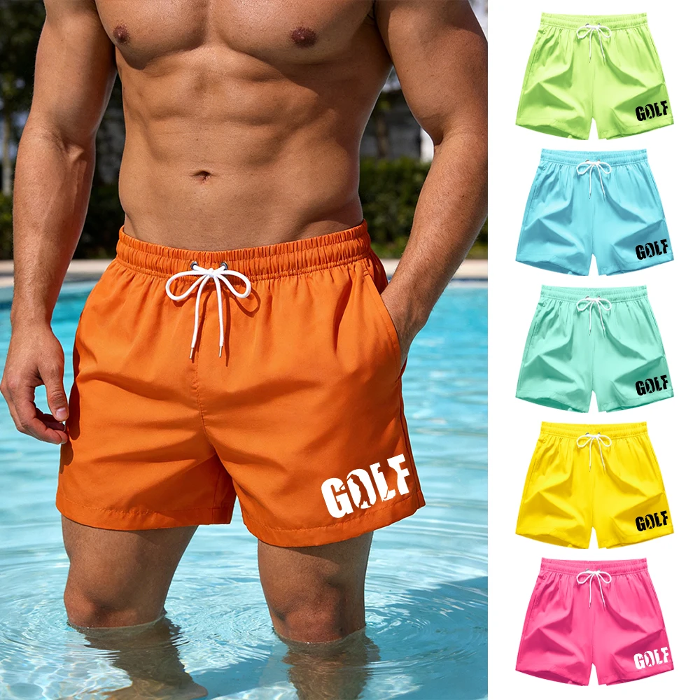 Men's Fashionable Printed Swim Trunks Quick Drying And Breathable With Mesh Lining And Drawstring Summer Hot Sale Beachwear