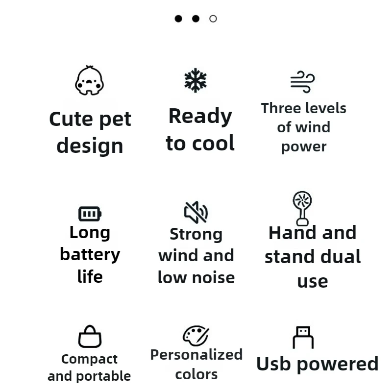 Новый ручной вентилятор с 3-ступенчатым ветром и длительным сроком службы, USB-вентилятор с беспроводной зарядкой, портативный студенческий домашний мини-вентилятор, свет, звук, настольный компьютер