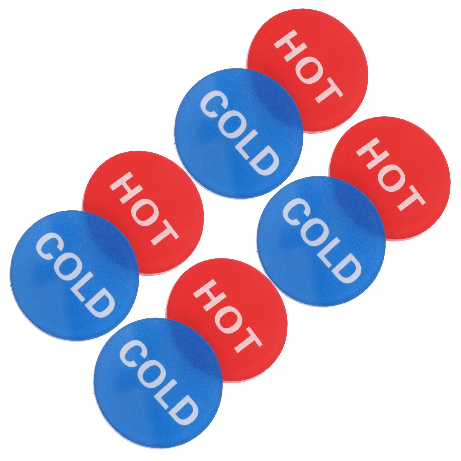 

4Pairs Red Blue Hot and Cold Water Labels Self Stick Faucet Indicator Stickers Bathroom Signs for Home Hotel Washroom Use