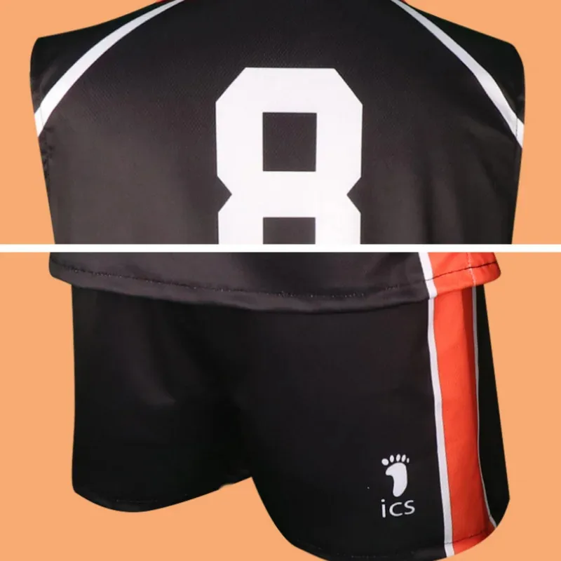 ¡¡Animé japonés Haikyuu!! Disfraces de cosplay de Shimizu Kiyoko # 8 Shimizu camiseta de voleibol Karasuno conjunto de camisa deportiva sin mangas para mujer