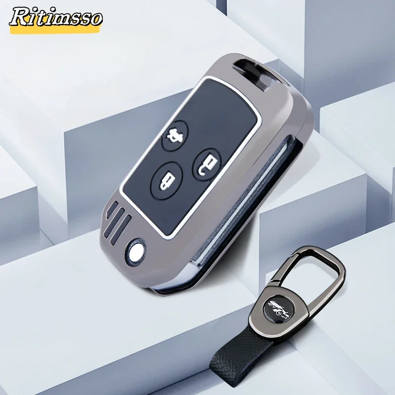 2 3 Buttons Alloy Remote Flip Folding Car Key Shell Case For Honda Accord Civic CRV Pilot 2007 2008 2009 2010 2011 2012 2013