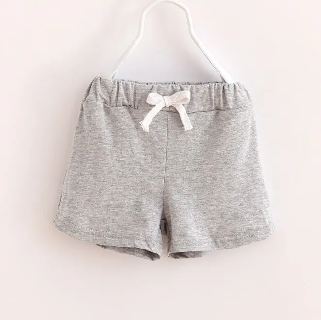 V-TREE Summer Boys Shorts Candy Color Sports Shorts For Girls Cotton Children Casual Shorts Kids Beach Shorts