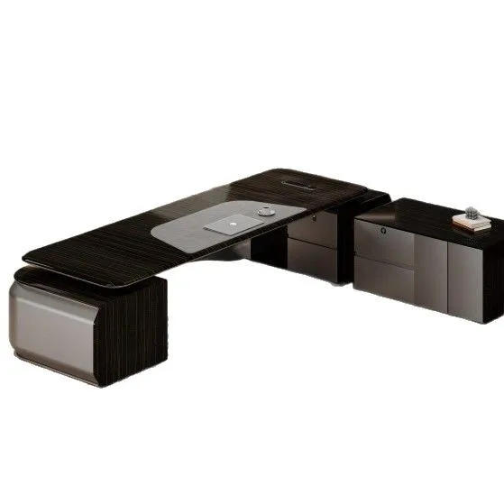 

2025 новый высококачественный стол, простой офисный президент, большой стол, комбинация офисного стола и стула