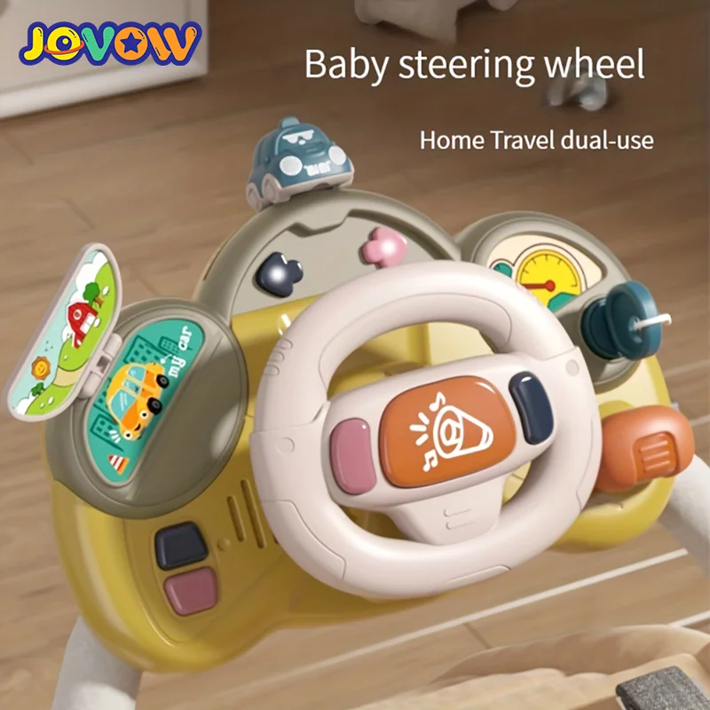 Infant Shining Simulation Steering Wheel Toys Children's Toy Kids Early Education Copilots Stroller Steering Wheel Vocal Toys