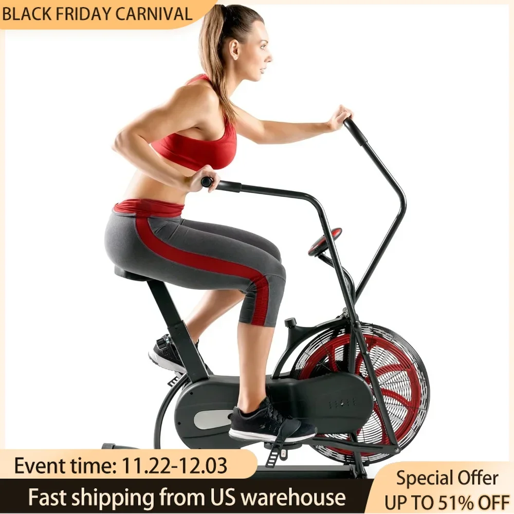 Dynamic Bike, Air-Resistance Exercise Fan Bike With Dual Acction Handlebars Dynamic Bike