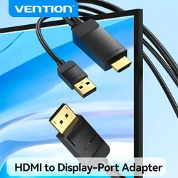 Vention HDMI to Display Port 4K 60Hz HDMI to DP Cable for PC Laptop HDTV Monitor Projector Video Audio Cable HDMI to DisplayPort