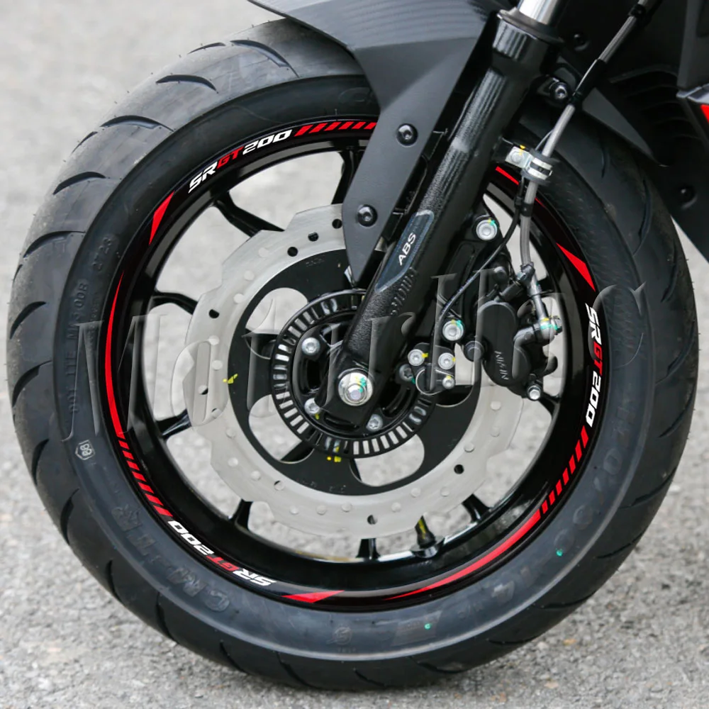 Motorrad-Radaufkleber Felgenstreifen Dekor Zubehör für Aprilia SR GT 200 SR GT200 – Detail 1