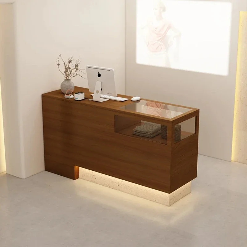 Z  Checkout page Store Premium counter Beauty salon Front desk Light clothing store Small bar New simple reception desk