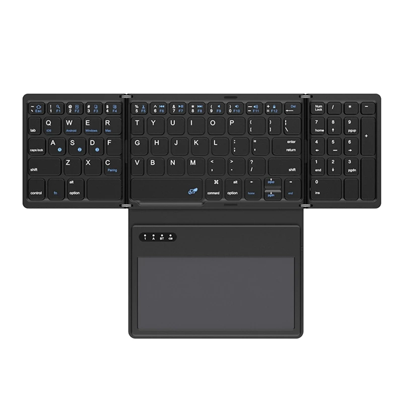 Bluetooth Keyboard With Touchpad Ultra Slim Pocket Folding Keyboard For IOS,Android,Windows PC Tablet