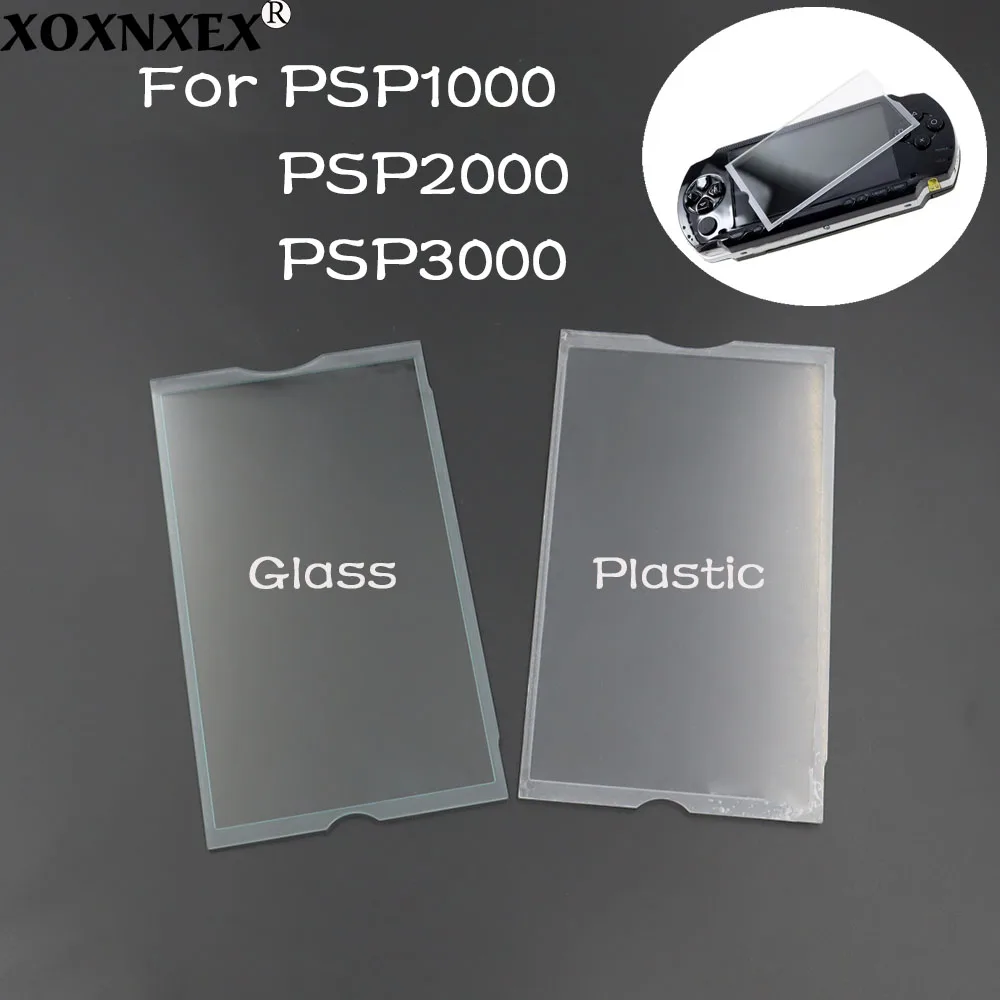 1/2/5 piezas para consola de juegos PSP3000/2000/1000, cubierta de plástico para pantalla de cristal, marco transparente, cubierta de espejo transparente