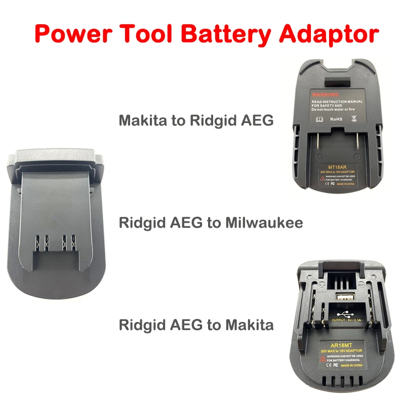 Battery Adapter Converter for Makita to for RIDGID AEG，for Ridgid / AEG to for Makita，for Ridgid/AEG to for Milwaukee Power Tool