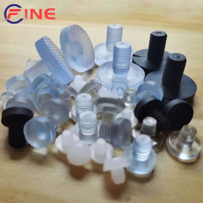 โปร่งใสสีดำสีขาวยาง Stem กันชน Anti collision Hole plug Foot Pad fasteners กันชนประตูสกรู aksesori perabot