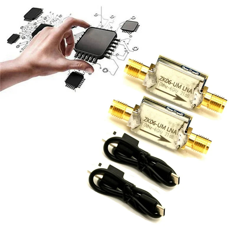 A37T-ZK06-UM سلسلة منخفضة الضوضاء مكبر للصوت 100Khzz6ghz واجهة USB 21Db مكاسب عالية LNA RF وحدة المضخم الطاقة 2 مجموعات