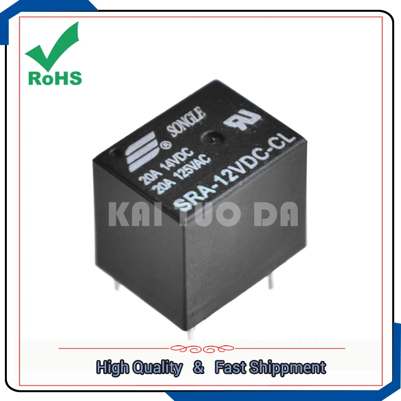 أسود 12 فولت 24 فولت 5 أقدام SRA-12VDC-CL T74 20A