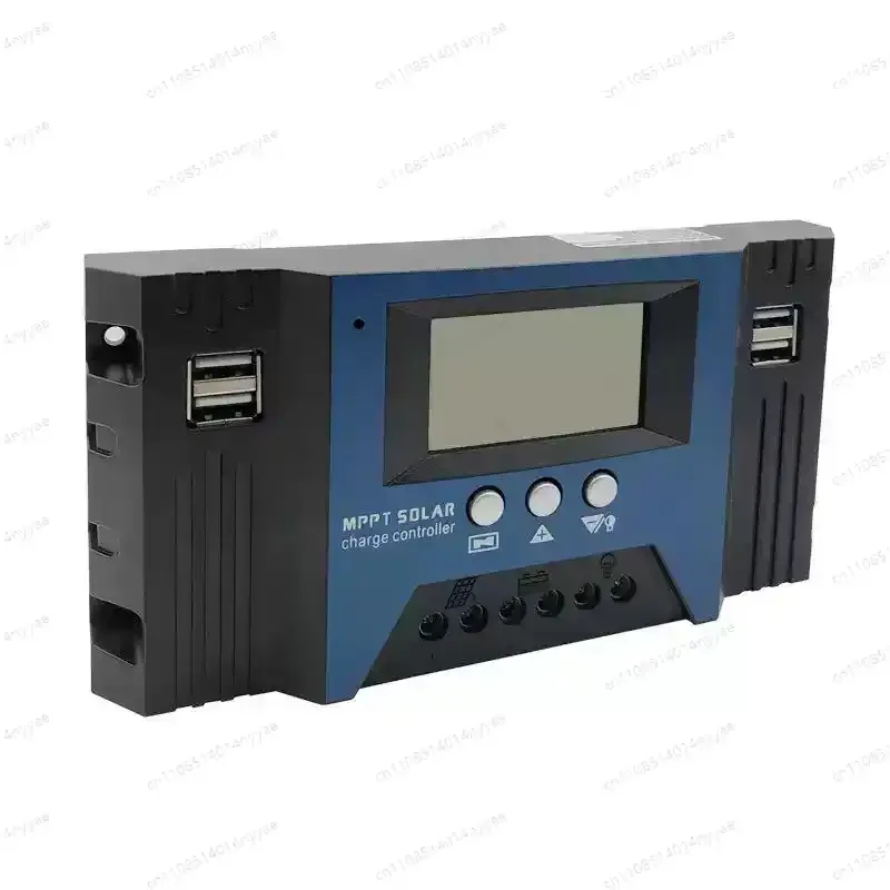 100A MPPT Solar Charge Controller 12/24V Auto Focus Solar Panel Controller Battery Intelligent Regulator with 4 USB Adjustable