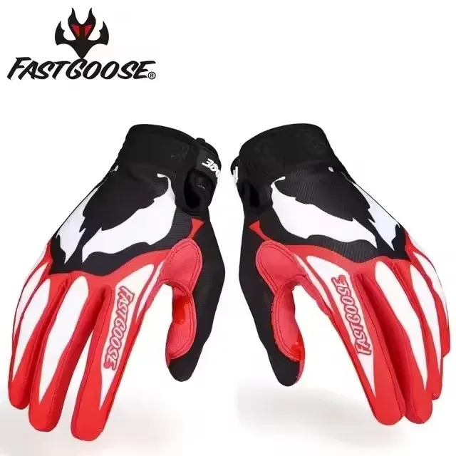 FASTGOOSE Retro Rider Motocross Racing Gloves Moto BMX ATV MTB Off Road Motorcycle Mountain Bike Gloves Cycling Competitio Glove image 2