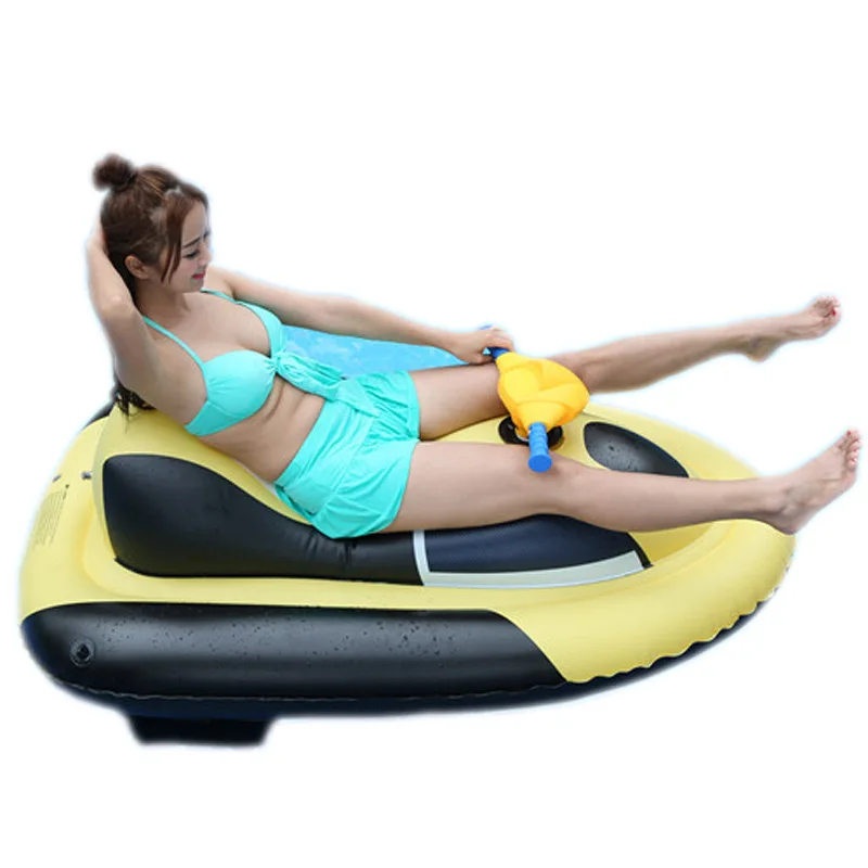 

Pool Accessories Ride On Raft PVC Pool Float Inflatable Motorboat Electric Motor Jet Ski