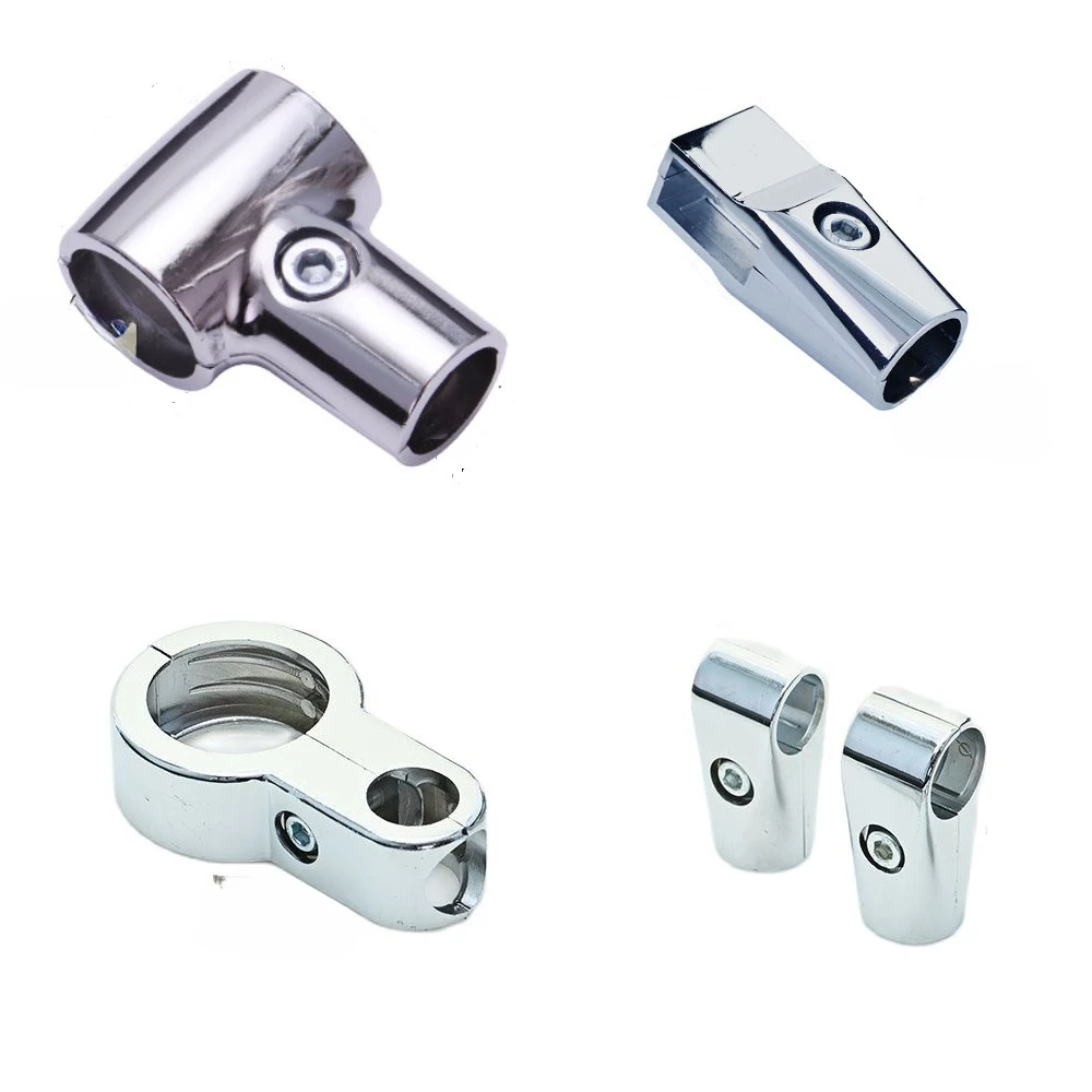 Stop aluminium 1 sztuka chromowane 22mm 25mm 27mm 32mm 51mm rura T adaptacja zacisk do stojaka wyświetlacza