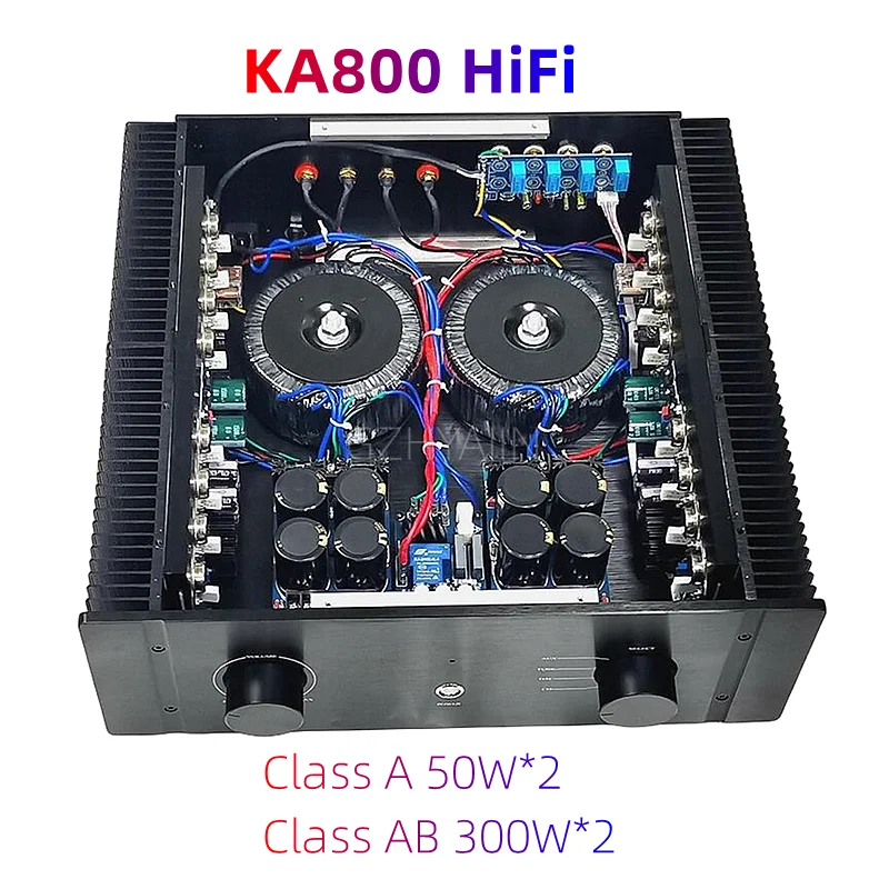 KA800 HiFi Fever Amplifier Gold Seal Power 300W Double Channel  Class A 50W*2 、Class AB 300W*2 ,18Hz-30kH