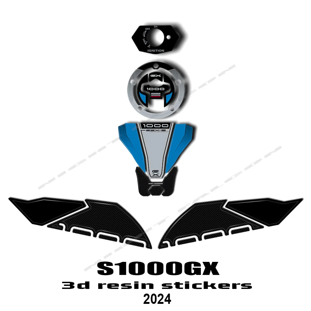 For GSX-S1000GX GSX S1000GX 2024 Accessories Motorcycle Tank Pad 3D Epoxy Resin Sticker Protection Kit