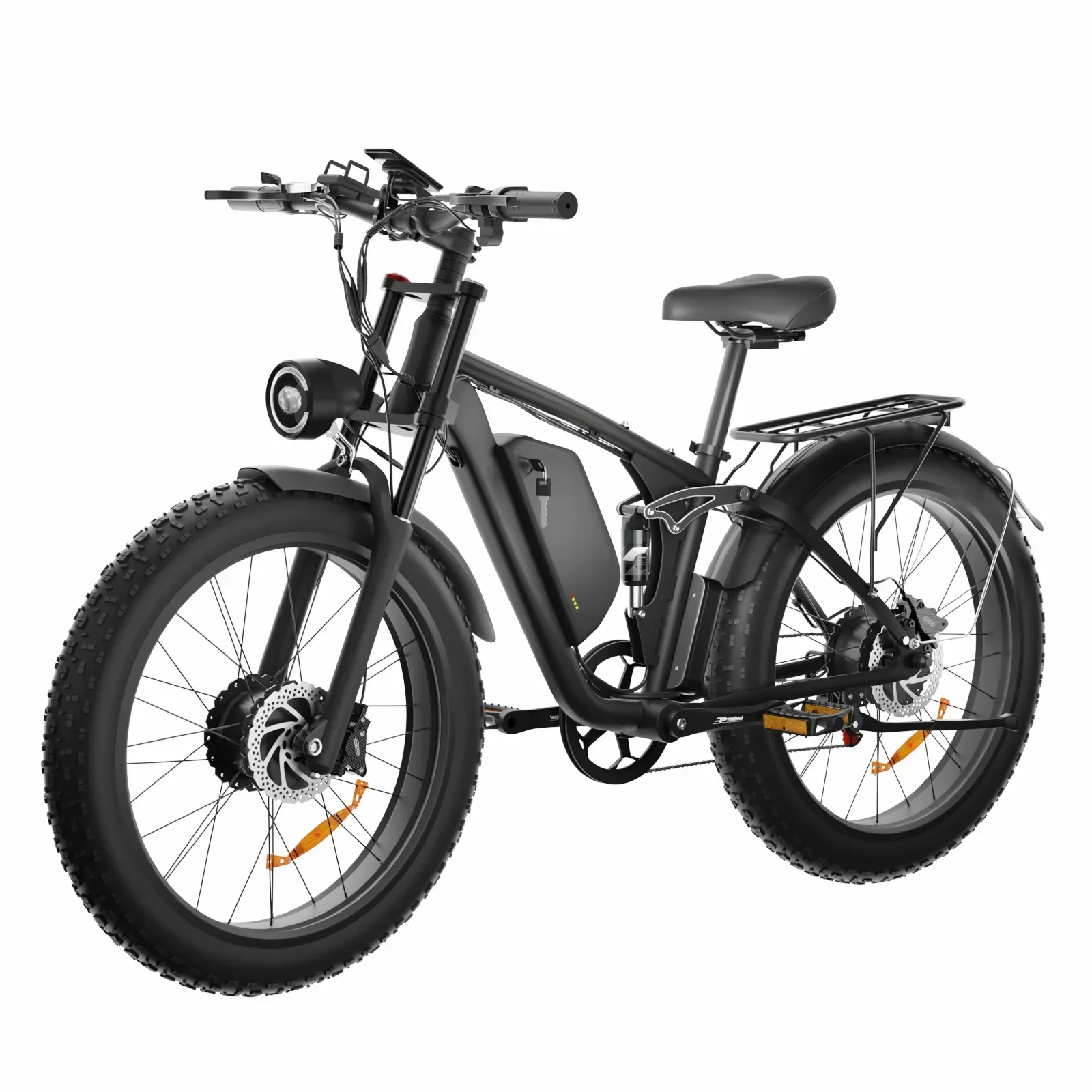 Ebike New Mountain 48V22.4Ah 2000W High Speed Dual Motor Electric Bicycle 26*4.0Inch Fat Tire Snow Full Suspension Electric Bike