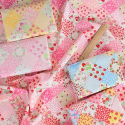 145*50cm Thin Pure Cotton Printed Fabric Color Plaid Floral Pattern For Sewing Children Clothing Women Dress Skirt Pajamas Cloth