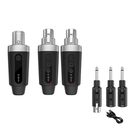 XLR Adapter System Wireless Microphone Transmitter Receiver System for Dynamic Microphone Guitar Audio Mixer PA System