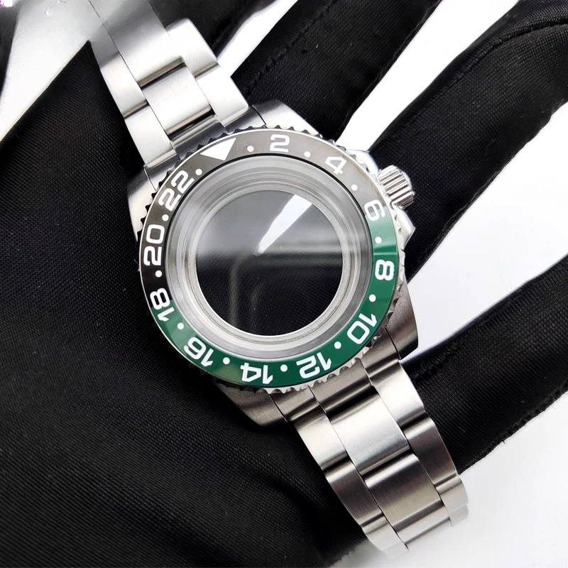 إكسسوارات الساعة الميكانيكية لحركة NH35 لـ NH36 مرة أخرى من خلال علبة حزام فولاذي ملحقات ساعة رجالية بديل 28.5 ملم