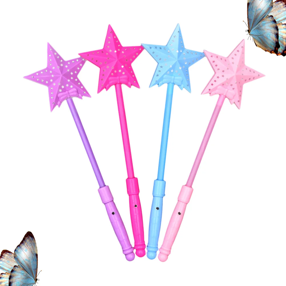 5Pcs Star Shaped Glow Sticks Creative Hollow Luminous Sticks for Parties Concerts Festivals Outdoor Activities