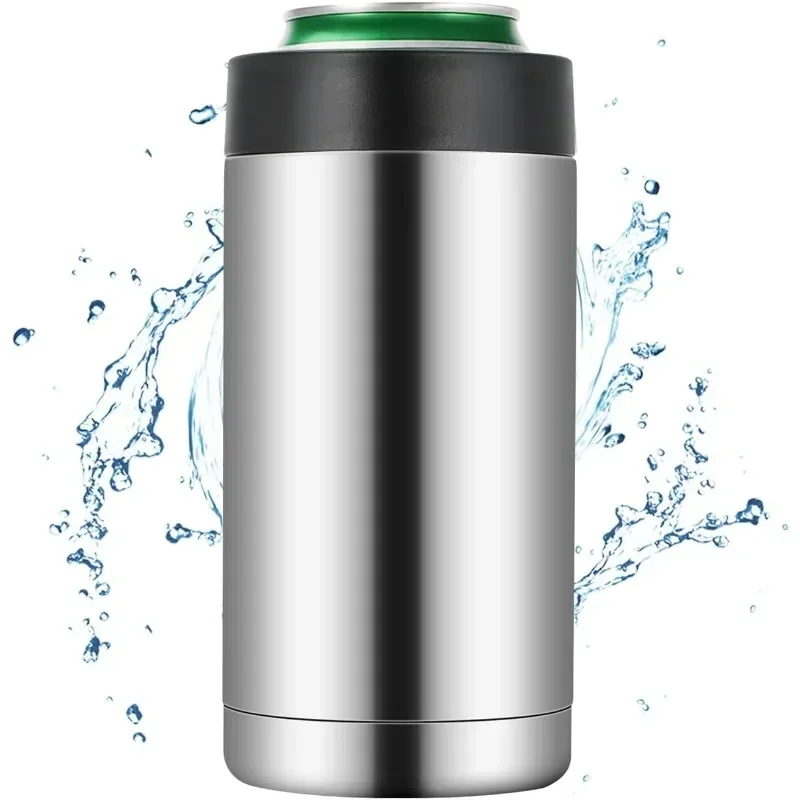 Double Wall Stainless Steel Insulated Can Cooler Bottle Holder Double Wall Vacuum Insulated Beer Bottle Cooler Bar Accessories