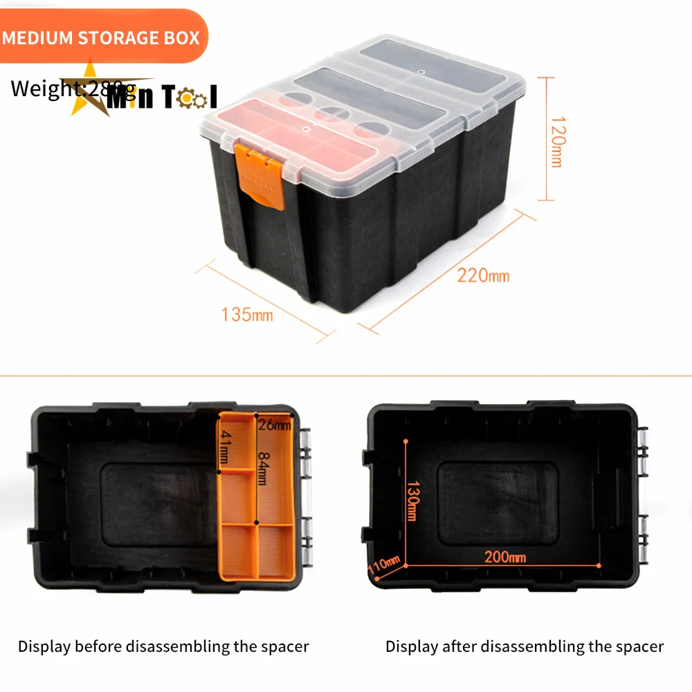 Hardware Storage Toolbox Multifunction Large Capacity Thickened  Durable  Classifiable Storage Toolbox