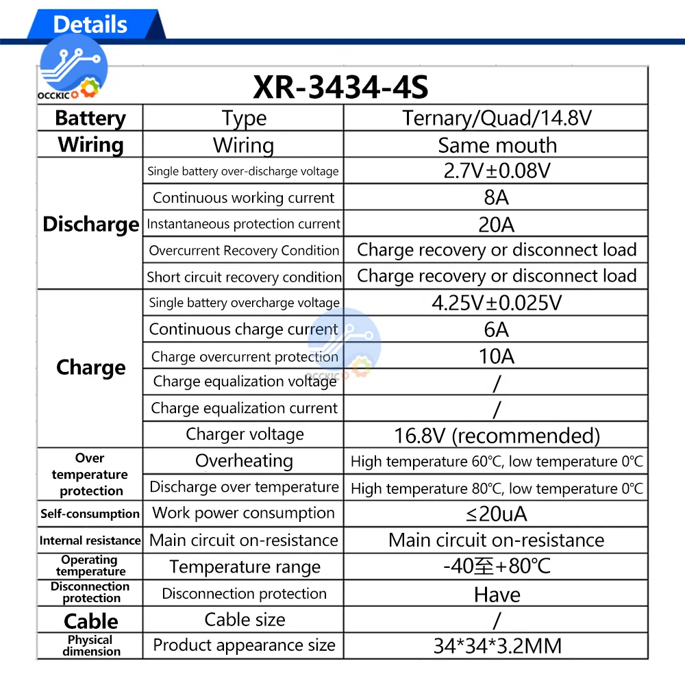 BMS 4S 8A 14.8V 16.8V 18650 li-ion batteria al litio carica scheda di protezione Power Bank Monitor BMS 4S 8A PCB per utensili elettrici