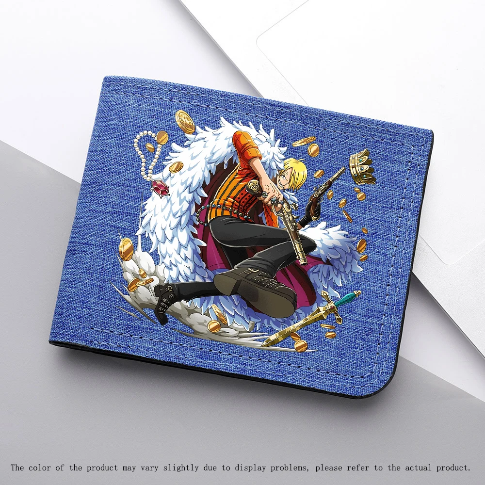 قطعة واحدة شخصية أنيمي سانجي بوا هانكوك محفظة رجالية قصيرة قابلة للطي محمولة محفظة نسائية للعملات المعدنية بطاقة ائتمان شخصية أنيمي هدية متينة