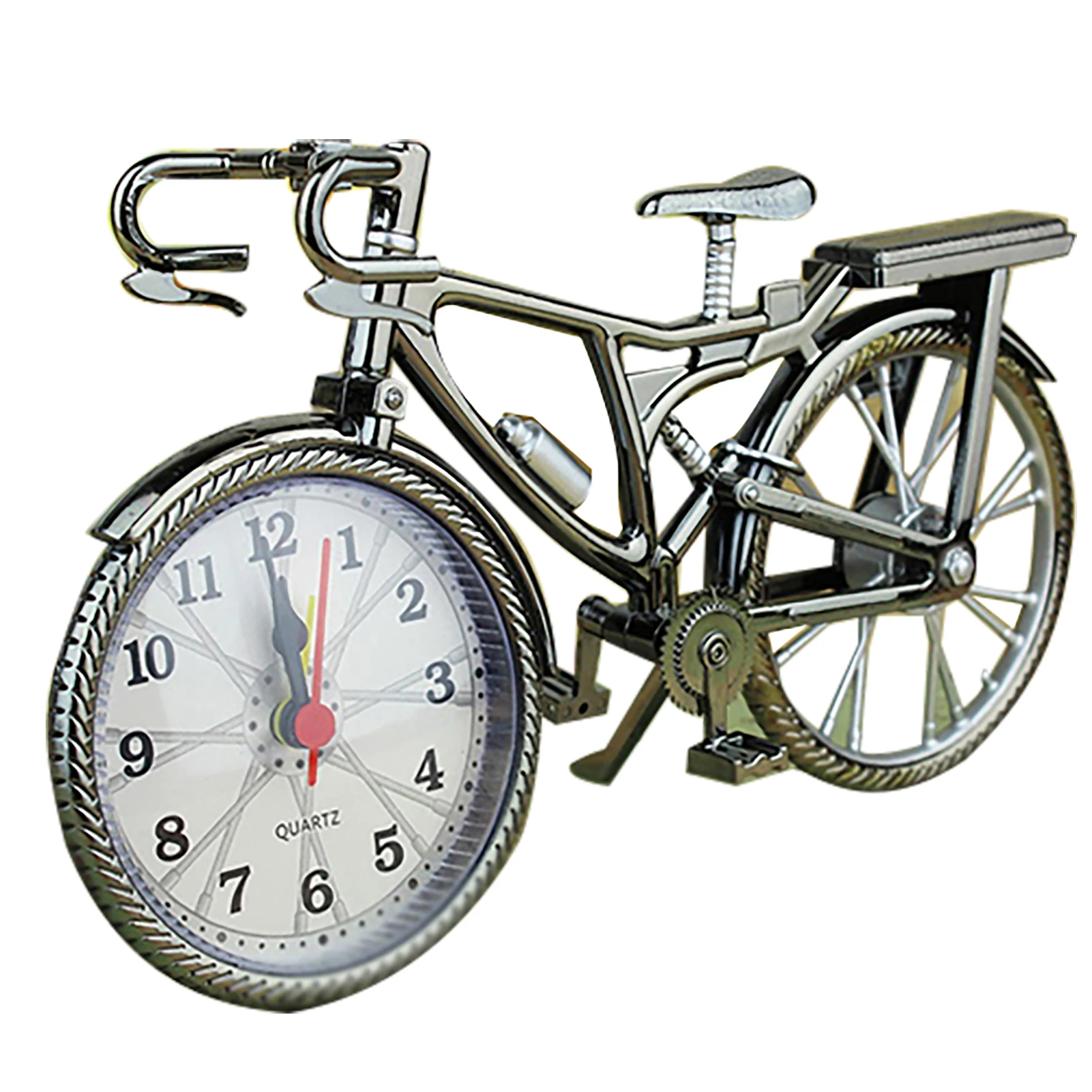 Home Decor Retro Bicycle Alarm Clock Arabic Numeral Bicycle Shape Alarm Clock Creative Table Clock Cool Alarm Clock Works Of Art