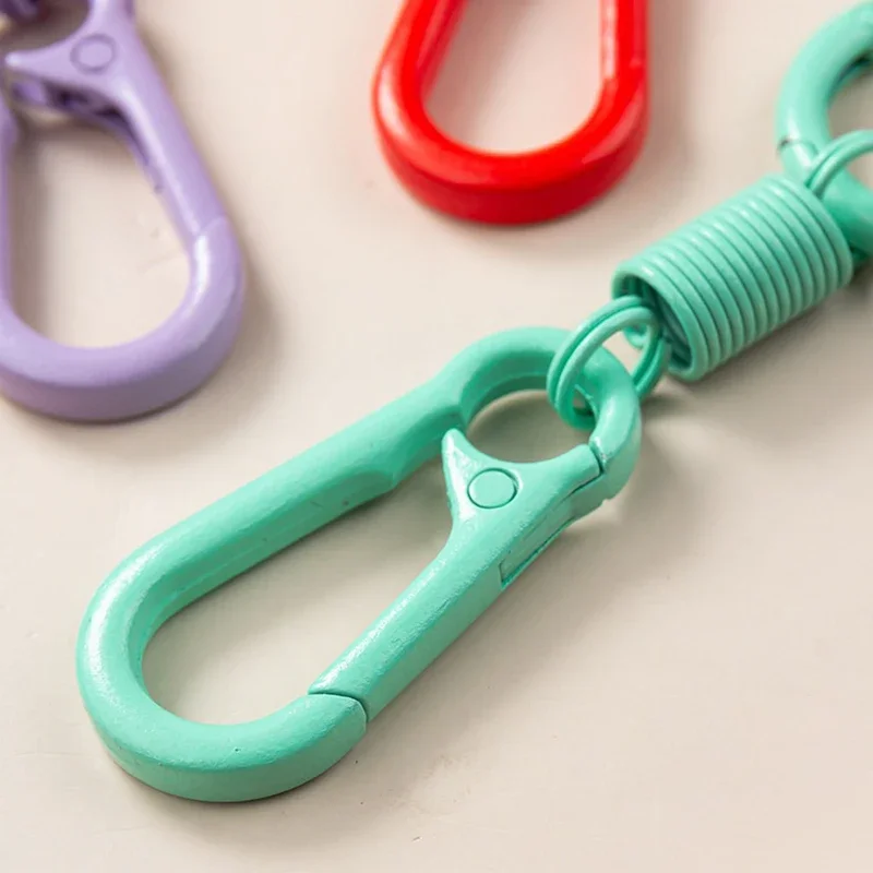 1/5pcs Spring Clasp Openable Carabiner Keychain Hooks DIY Connector Buckle Durable Key Rings Accessories for Bag Decorations 5