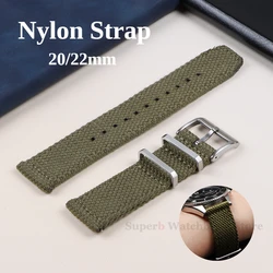 Premium Nylon Strap 20mm 22mm for Seiko Men's Military for Rolex Quick Release Bracelet Sports Braid Watchband for Men Women