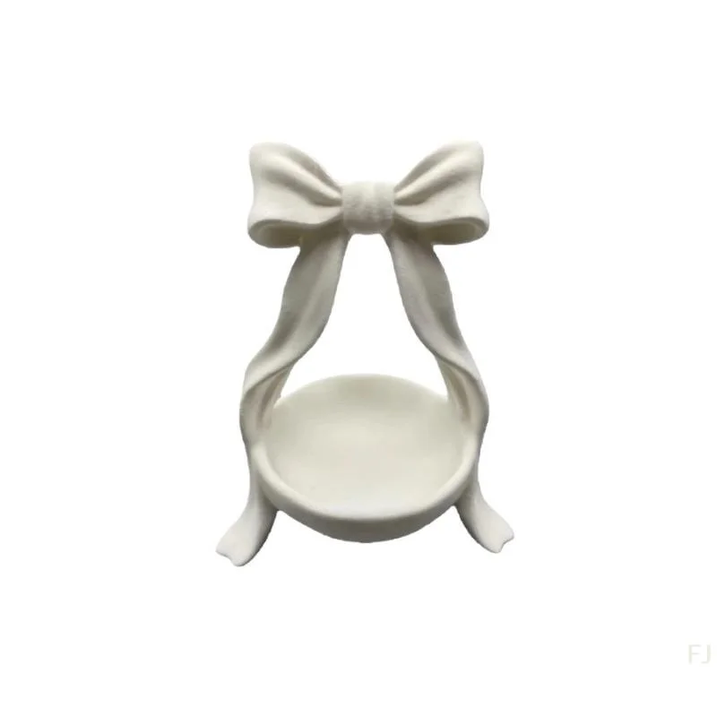 

[YU]White Bow-Shaped Storage Tray, 3D Printed Bow-Shaped Jewelry Storage Tray, Home Decoration Girly Style Storage Box