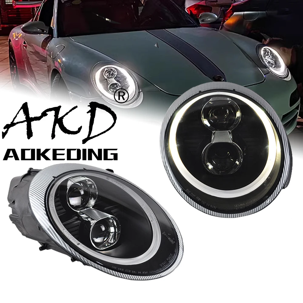 AKD Car Styling for Porsche 997 Headlights 2005-2008 911 LED Headlight DRL High Low Beam Xenon Head Lamp Accessories