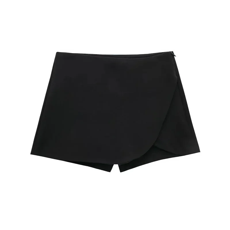 Woman Fashion High Waist Short Skirts 2024 Asymmetric Skort For Women Pink Black Mini Skirt Shorts Summer Casual Shorts