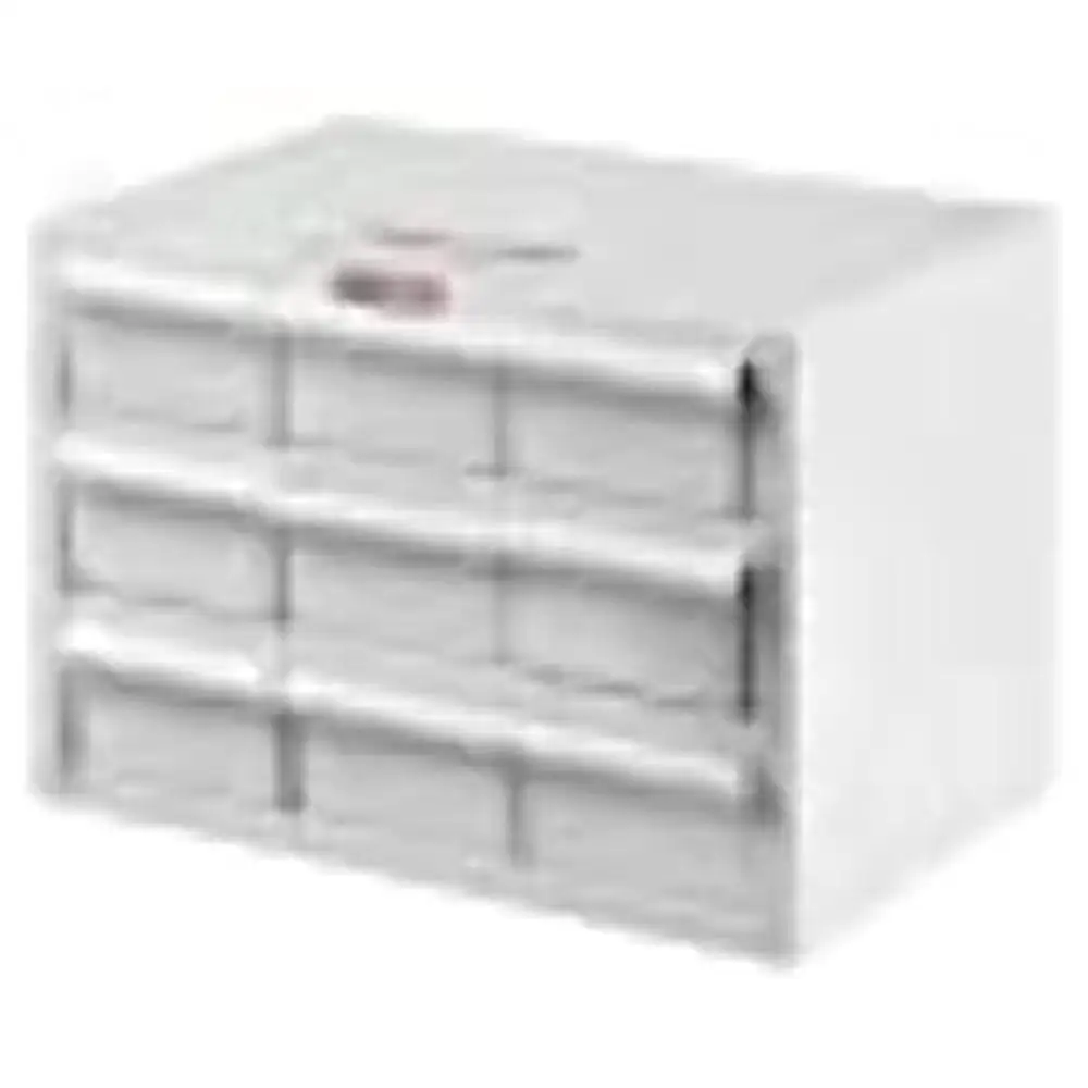 Steel Tool Cabinet 9 Drawers Floor Mount White Model 9909302