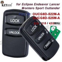 KEYECU OUCG8D-525M-A OUCG8D-522M-A 313/315/ 433MHz Remote Key Fob for Mitsubishi Eclipse Endeavor Lancer Montero Sport Outlander