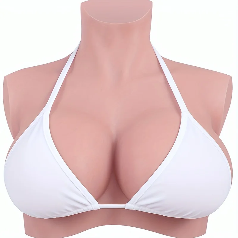 Fake Breast Cup C-G Cup Silicone Bra Chest Plate Chest Mold Cosplay Chest Amplifier Mold, Suitable for Transgender Role-playing.