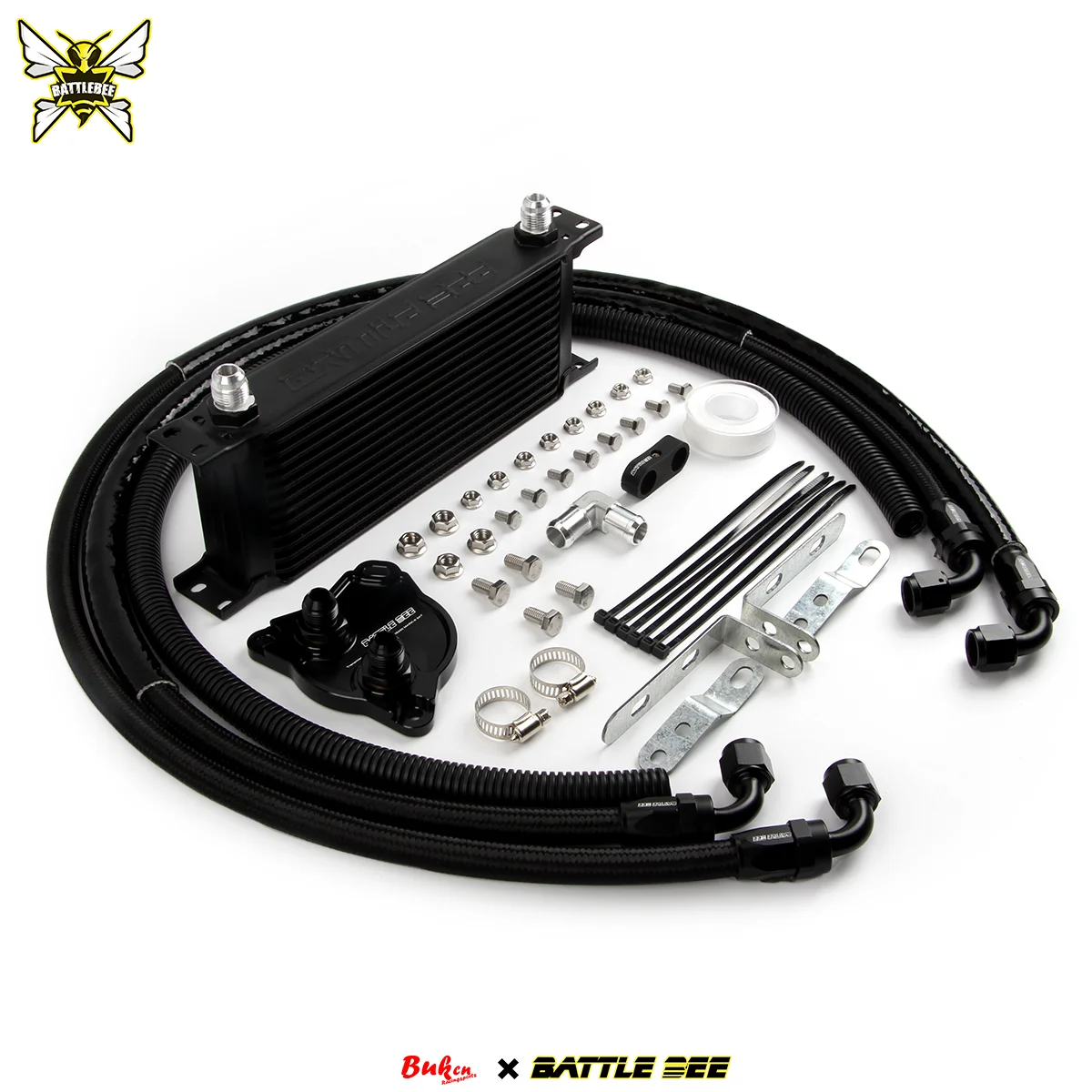 Battle Bee Gearbox Transmission Oil Cooler Kit For GS300 IS300 Mark X BRZ Manual transmission Cooling Adapter Plate Sandwich